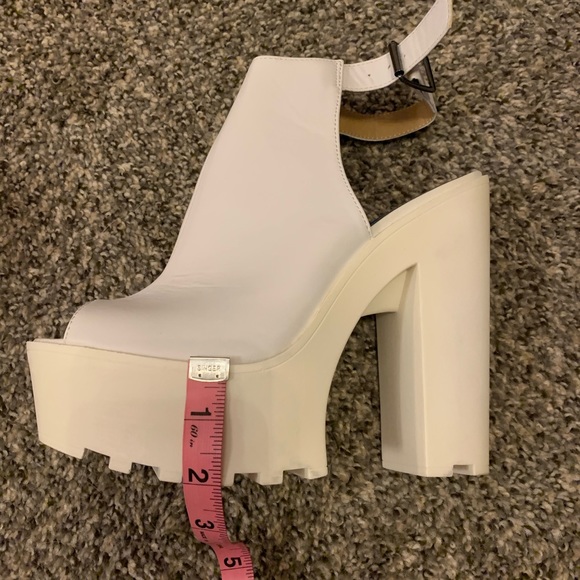(SOLD) Public Desire White Platform Heels - Picture 10 of 12